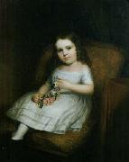 Albert Gallatin Hoit Amanda Fiske, aged five oil painting